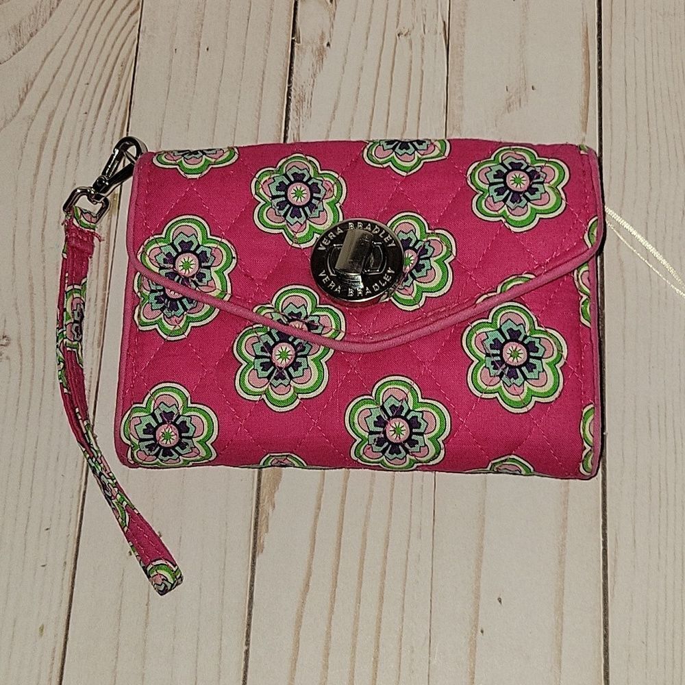 Vera Bradley Pink Floral Wristlet Wallet